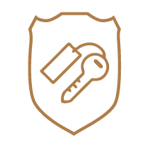 Goldenes Schlüssel-Icon